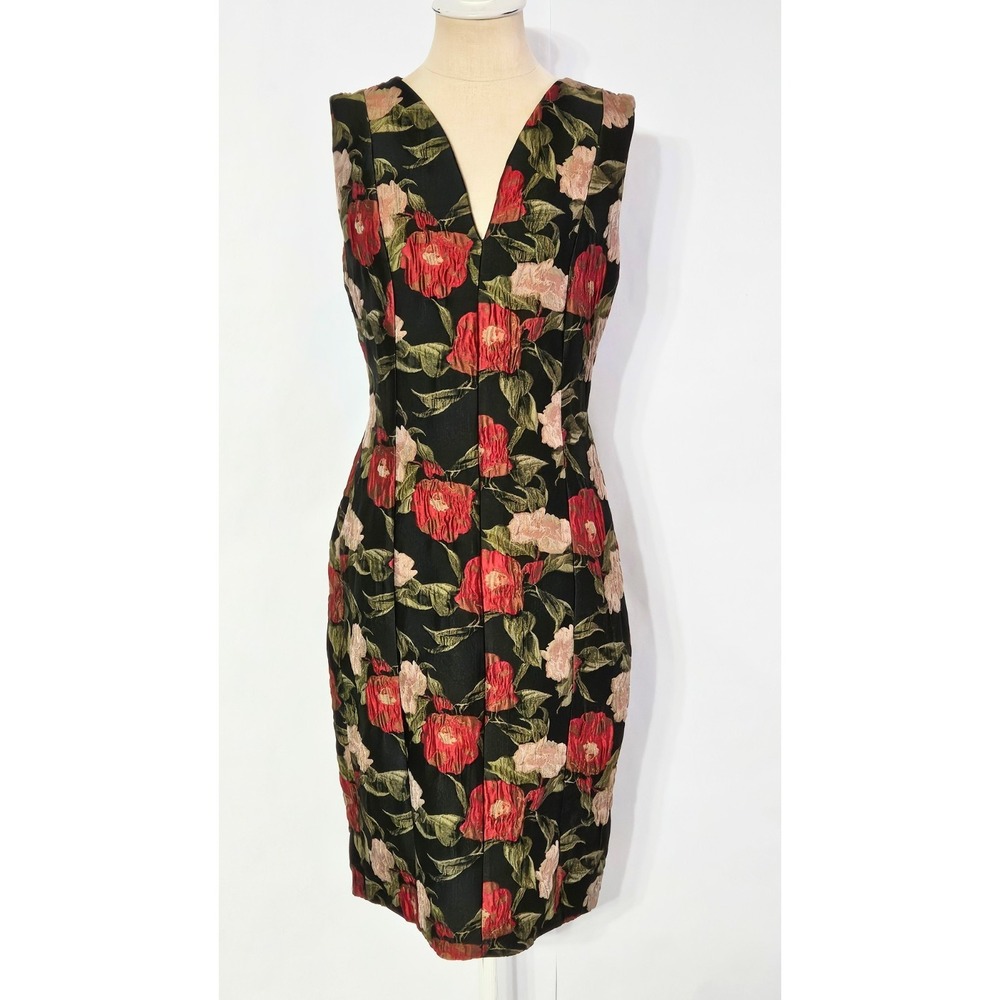 Donna Karan NY Floral Sleeveless Sheath Dress